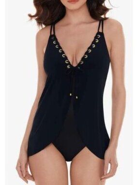 Magic Suit Parisa Size 8 Padded Suit NWT Slimming $178 Black